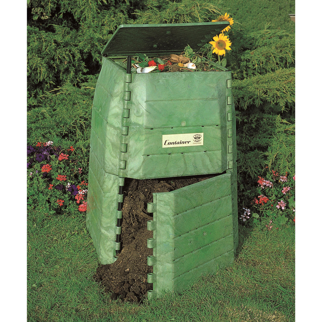 Hochwertiger Thermokomposter aus dickwandigem Kunststoff für Küchen- und Gartenabfälle – Umweltschutzpreis Gewinner – 450 Liter – Made in Austria -